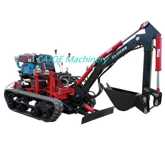 Simple Operation Mini Ground Digger Machine Towable Backhoe