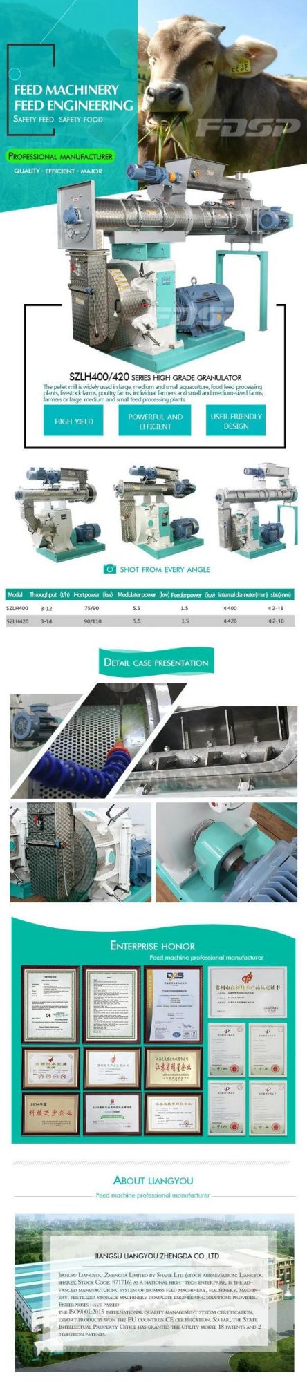 CE Approved Cattle Feed Pellet Machine