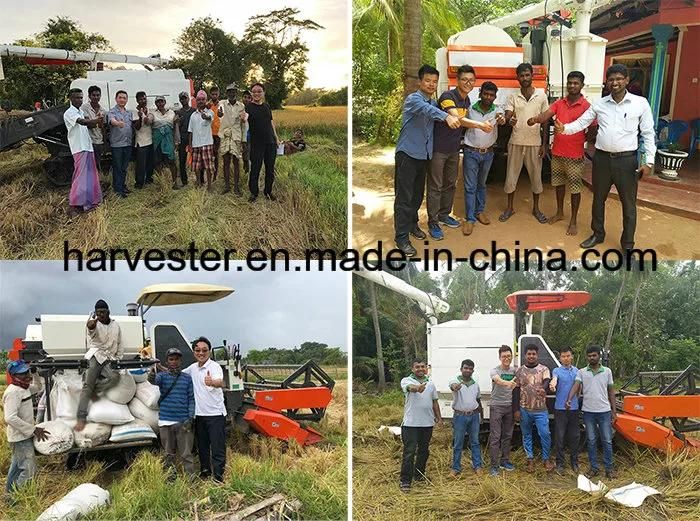 Indonesia Use Manual Bagging Tank Wheat Rice Combine Harvester