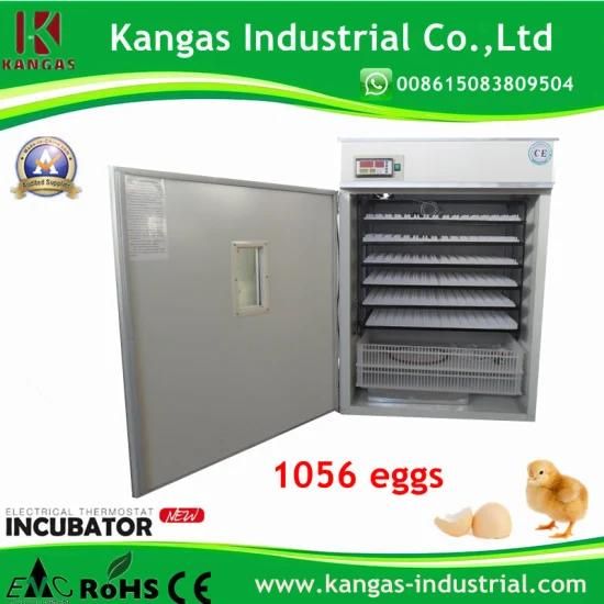 Holding 1056 Chicken Eggs CE Approved 1056 Egg Incubator for Sale (KP-10)