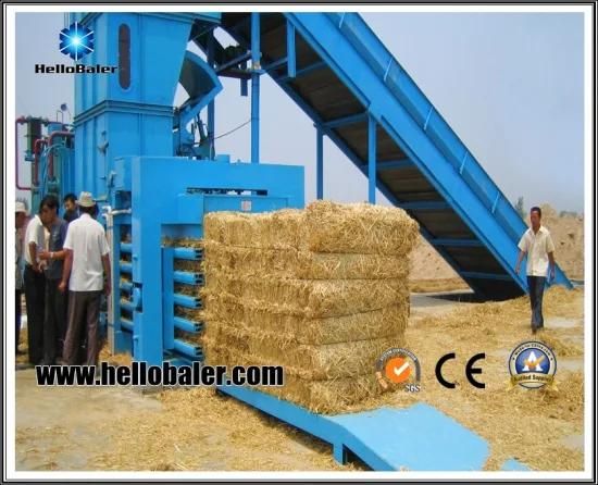Hello Baler brand hay straw pressing baler machine used in collecting farm for biomass ...