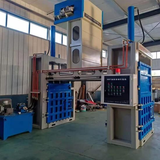 Baler Machine Compress Press Baling Machine Hydraulic Press Baler Operation Scrap Baling ...