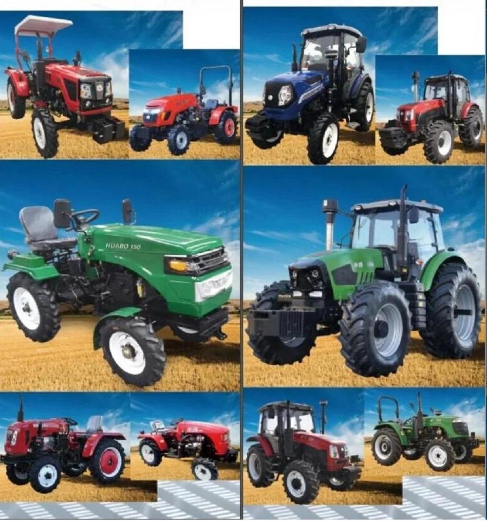 China Micro Mini Tractor 4X4 Wheel Tractor 10-300 HP Big Garden Walking Diesel Agricultural Machinery Power Tiller