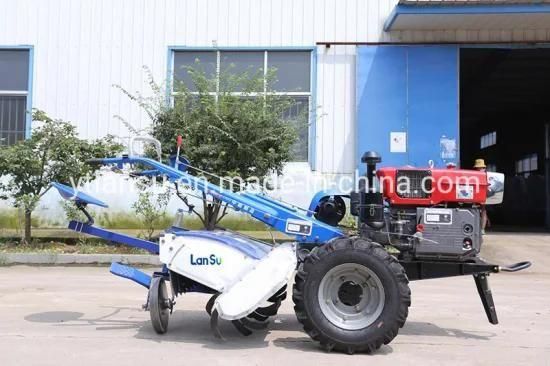 China Mini Diesel Good Quality Two Wheels Walking Tractor Trailer