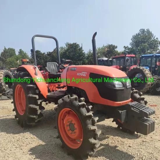 Good Quality Used Second Hand Paddy Tyre Tractors Kubota 70HP 704 for Sale
