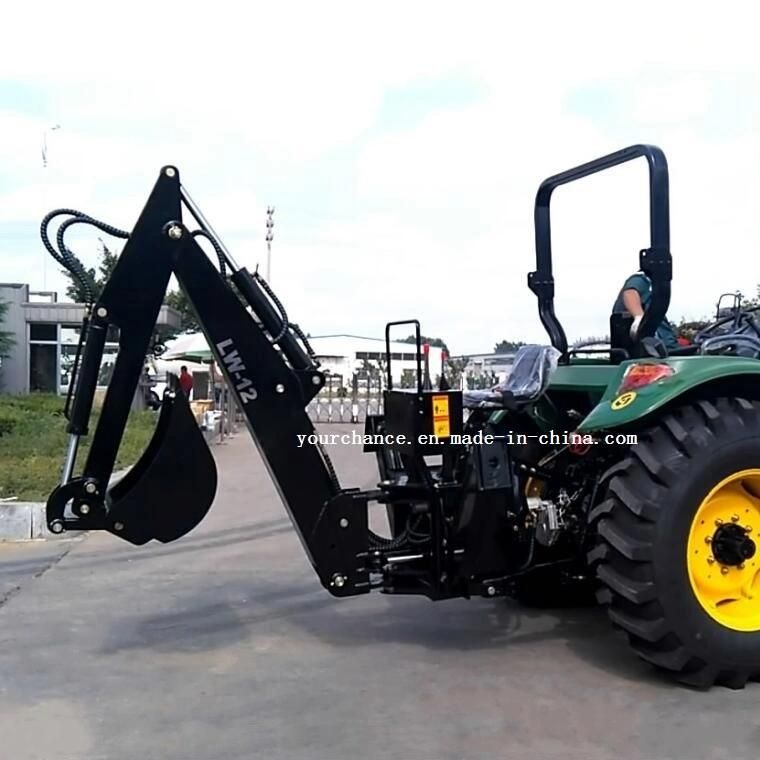 Hot Selling Tractor Attachment Lw-12 100-180 HP Tractor 3 Point Hitch Pto Drive Hydraulic Load Excavator Backhoe with 22 Inch Bucket