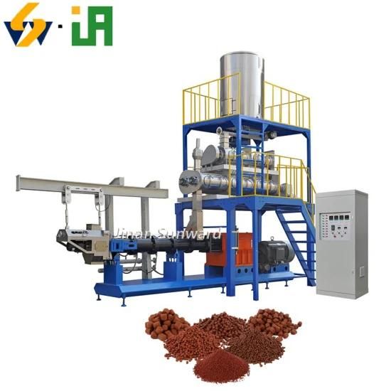 2021 Best Selling Industrial 2 Ton/Hour Animal Feed Complete Production Line Double Screw ...