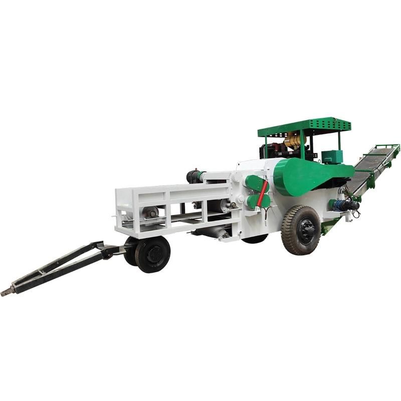 High Efficiency Mobile Wood Chipper Machine Engine Drive Wood Chipper for Sale