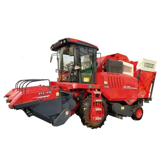 Mature Corn Harvester Models with Four Reaping Rows