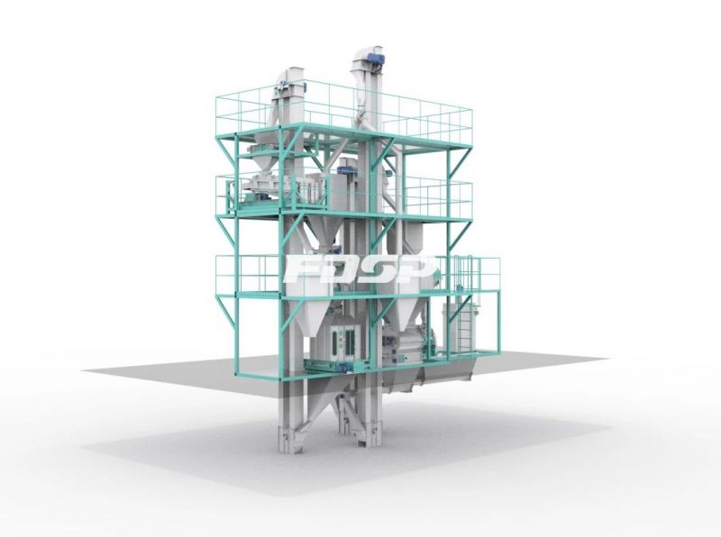 Long Work Life Poultry Feed Plant Animal Feed Pellet Production Line