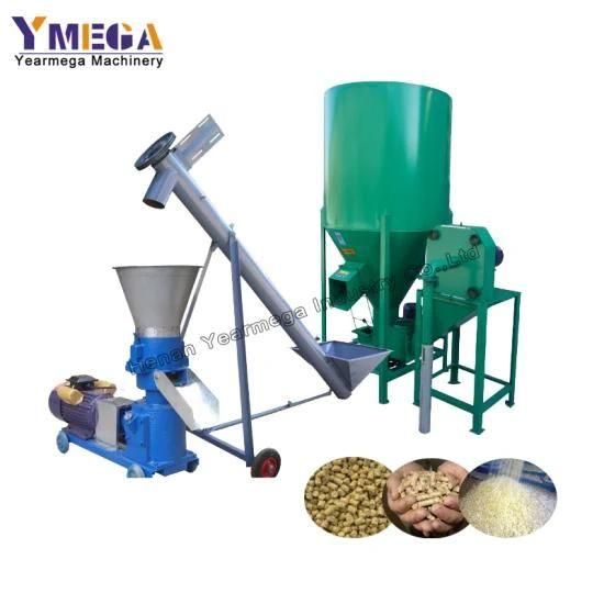 1 T/H Capacity Chicken Feed Poultry Feed Livestock Cattle Cow Feed Mini Pellet Machine ...