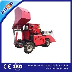Anon Farm Use Corn Combine Harvester 2 Rows Self-Propelled Wheel Corn Harvester with Cab