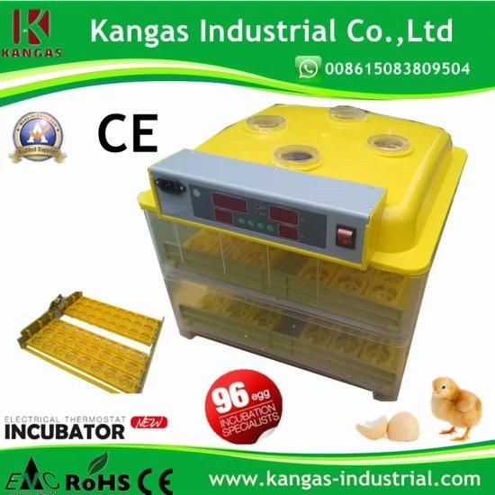 Fully Automatic 96 Chicken Eggs Incubator with CE Approval and 98% Hatching Rate