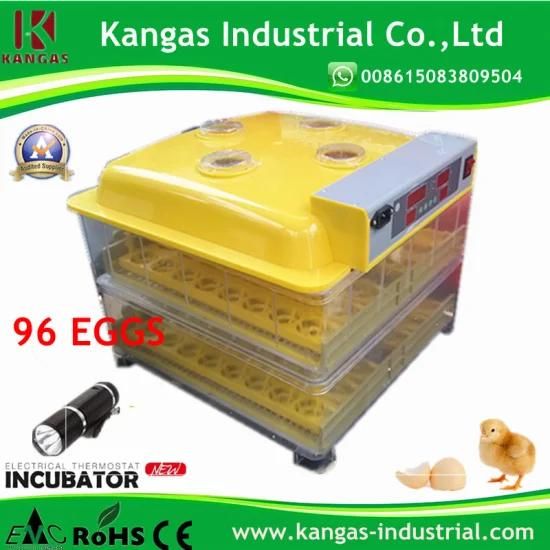 CE Approved Hot Selling Portable Incubator 96 Egg Incubator for Sale (KP-96)