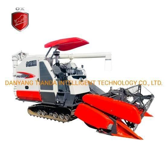Agricultural Self-Propelled Crawler Type Maize Corn Wheat Paddy Rice Grain Combine ...
