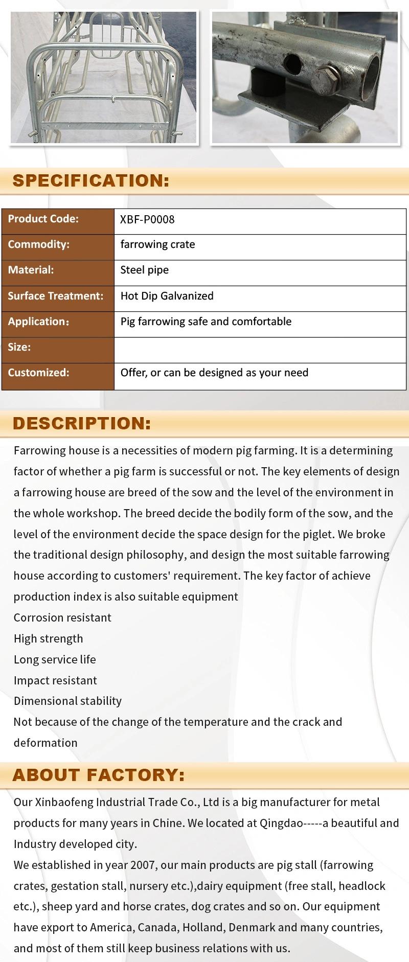 Factory Direct Galvanized Farm Equipment Pig Farrowing Box/Pen