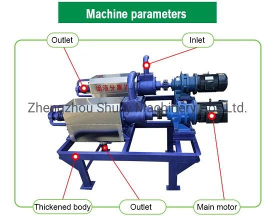 Dewatering Poultry Manure Solid Liquid Separator with Pamp