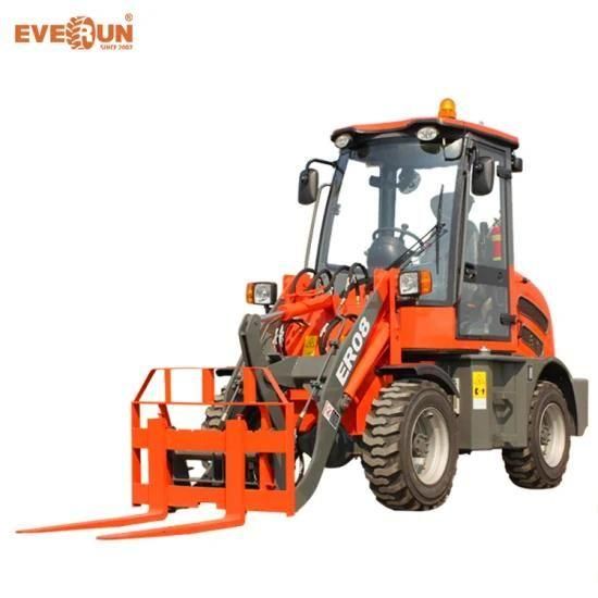 Hot Sale Everun 0.8ton Small Wheel Loader with Snow Bucket