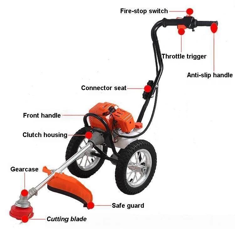 52cc Single Hand-Pushed Brush Cutter Scythe Mower Lawn Mower Hand-Pushed Trimmer Cutter