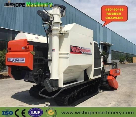 Wishope Combine Harvester with 450*90*56 Lengthened Rubber Track