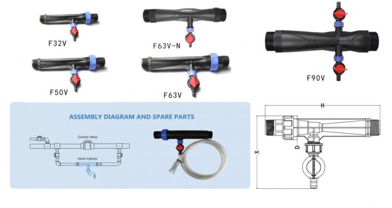 New Arrival 2 Inch Venturi Fertilizer Injector for New Irrigation System