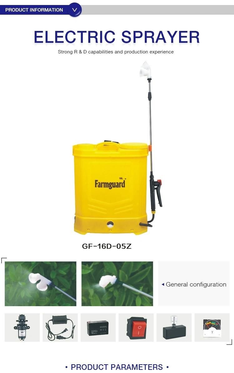 16 L Agriculture Knapsack Backpack Battery Electric Power Sprayer Pump