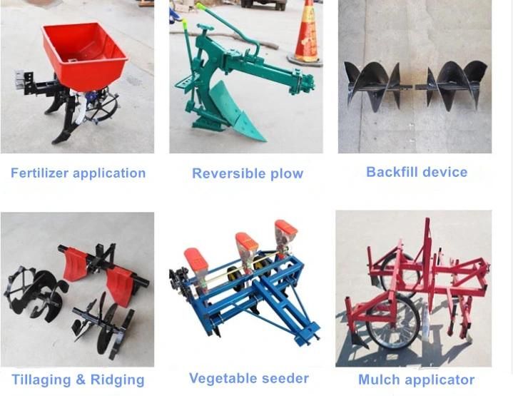 Hand Operate Multi - Functional Cultivator for Small Size Farming Tiller Fertilizer Seeder
