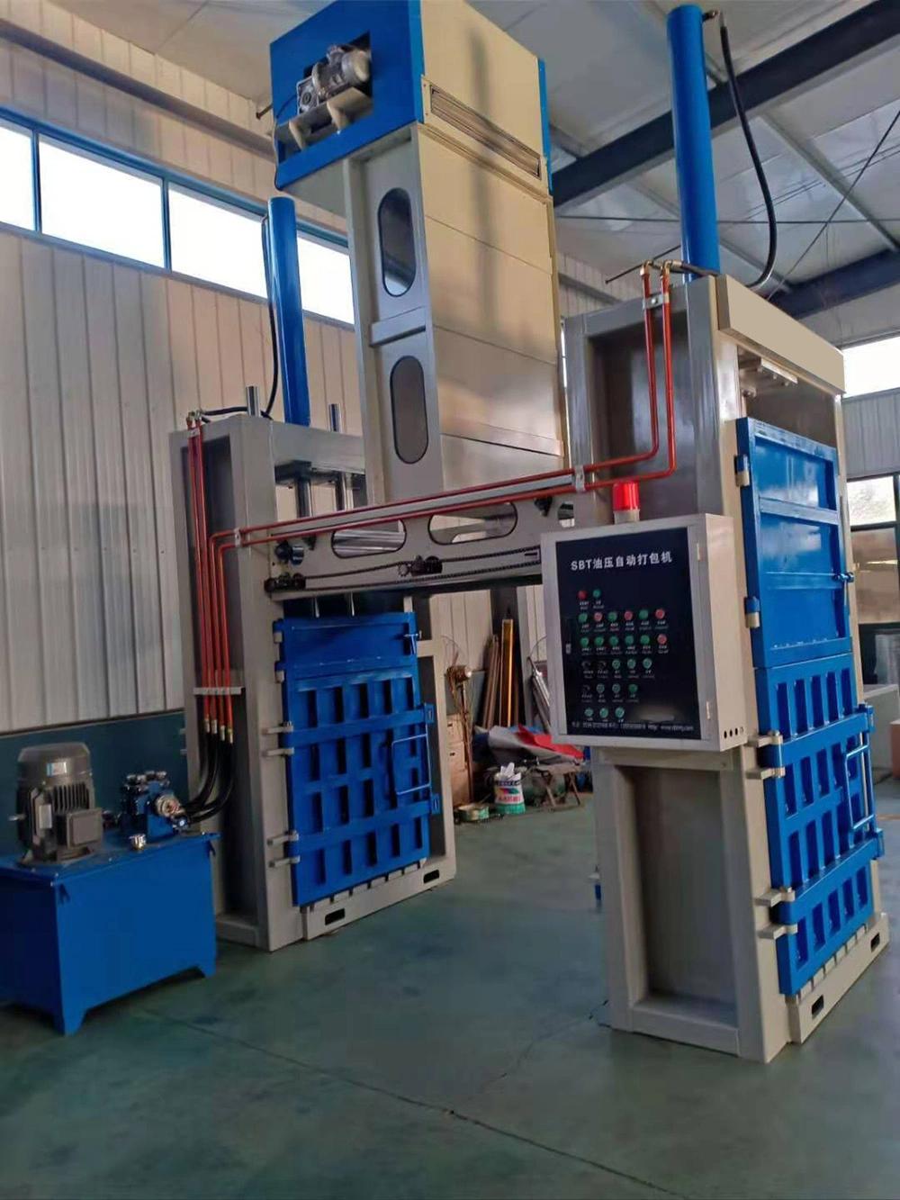 Double Stations Vertical Hydraulic Pet Bottle Pressing Machine Scrap Baler for Export