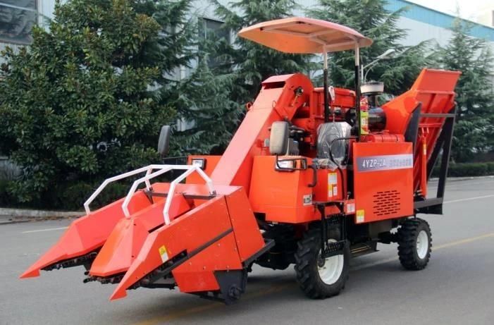 Agricultural 4WD 4yzp-2A 2 Rows Mini Size Corn /Maize Self-Propelled Harvester Machinery with Sunshade, Harvesting Machine, Farm Machine