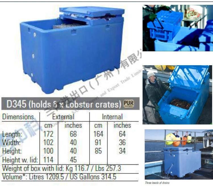 Shrimp Farming Piscicultural Containers Plastic Container for Insulated Fish Tubs