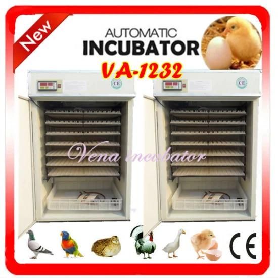 CE Approved Digital Automatic Commercial Incubator for 1232 Eggs