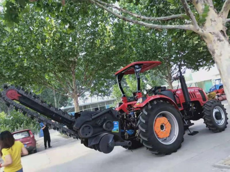 Good Quality Irrigation and Water Conservancy Special Small Pipe 10cm-2.5m Tractor Ditching Machine Chain Trencher
