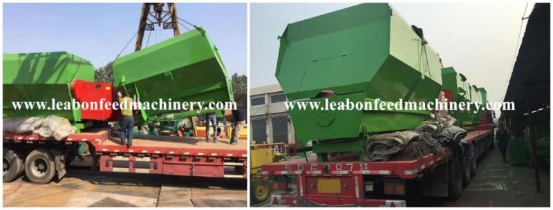 Powerful Vertical Type Tmr Cattle Feed Grinder and Mixer for Dairy Farm