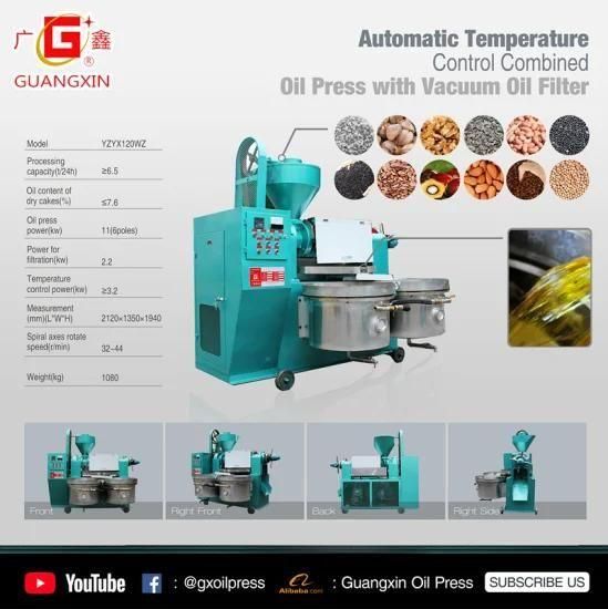 Guangxin Yzyx120wz Cold Pressed Hemp Oil Extraction Machine Palm Oil Press Machine