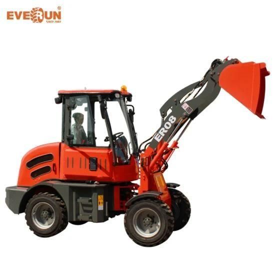 Ce Approved Everun 0.8ton Mini Loader with Grapple Forks for Sale