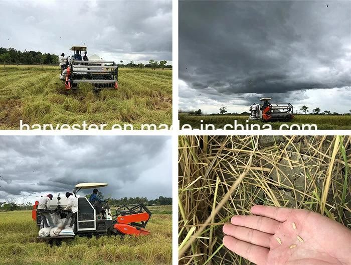 4lz-4.5 Small Grain Tank Manual Operation Rice Combine Harvester
