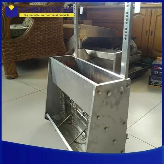 Pig Farm Fattening Trough Breeding Chute Charging Stainless Sow Double Sides Feeder Double ...
