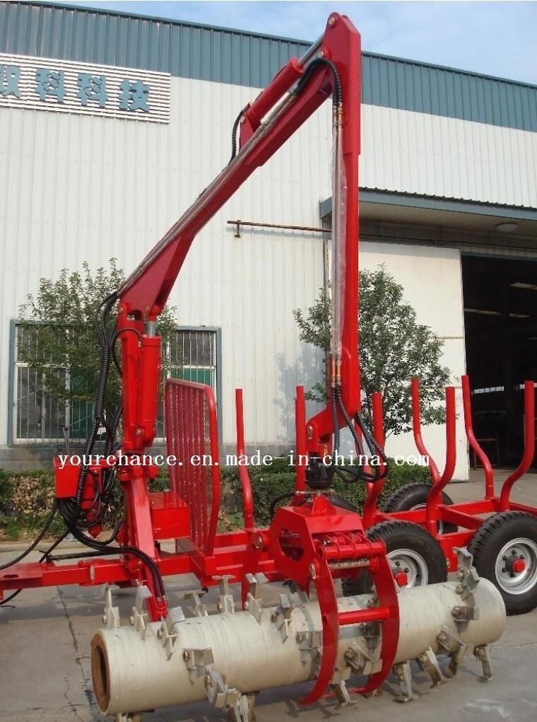 Russia Hot Sale Cr06 70-140HP Tractor Mounted Heavy Duty Log Crane Timber Grab Max. Reach 6m Lift Capacity 1280kgs