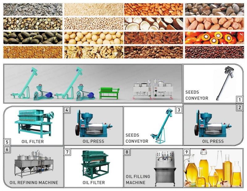Sunflower Seed Oil Press Machine Price and Sunflower Oil Refining Machine Production Line