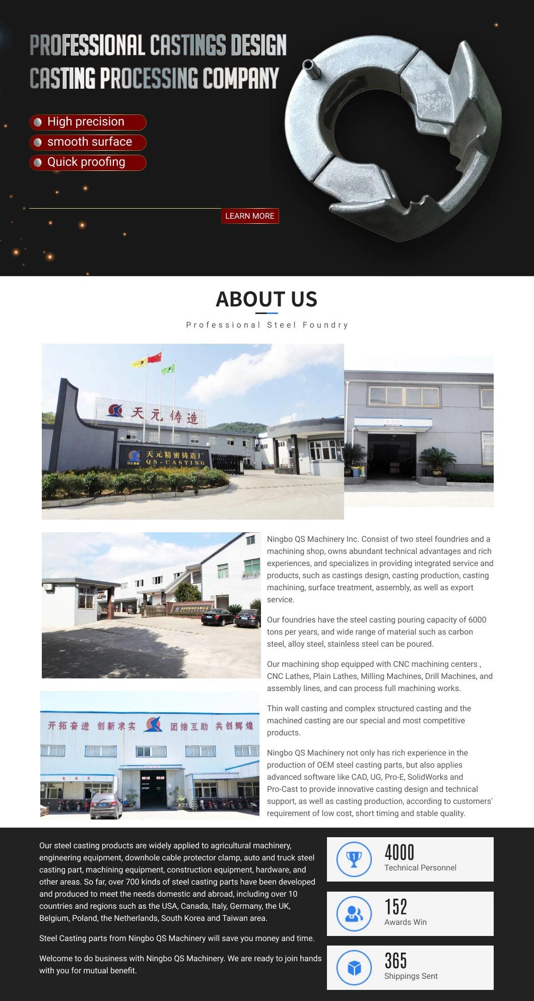 Good Service High Precision Reputation Durable Investment Casting Supplies
