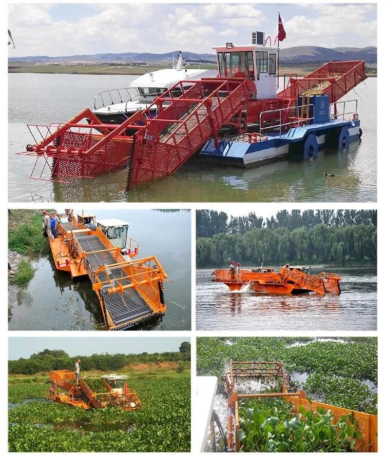 Lake Cleaning Weed Removal Boat Aquatic Water Hyacinth Harvester