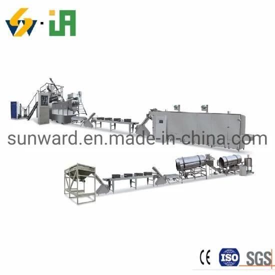 Twin-Screw Corn Wheat Soy Fishmeal Raw Materials Animal Fish Feed Extrudeuse Pour Aliment ...