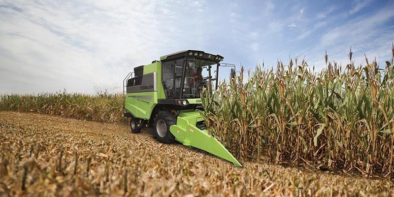 Zoomlion 190HP Wheeled Corn Combine Harvester 4m Cutting Width
