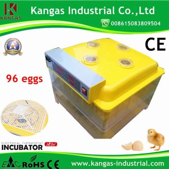 CE Marked Automatic Chicken Incubator for Hatching 96 Eggs