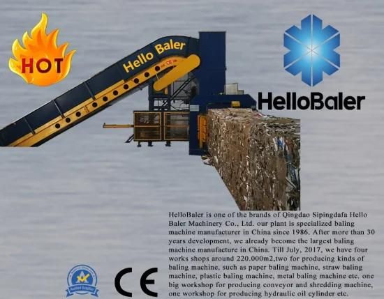 Hello baler brand automatic waste cardboard baler for recycling waste paper pulp cardboard ...