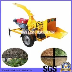 Automatic Mobile Wood Branch Chipping Machine, Wood Log Chips Making Machine