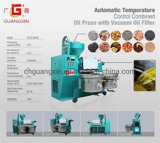 Automatic Yzyx120wz Sesame Cotton Seeds Palm Combined Oil Extraction Machine