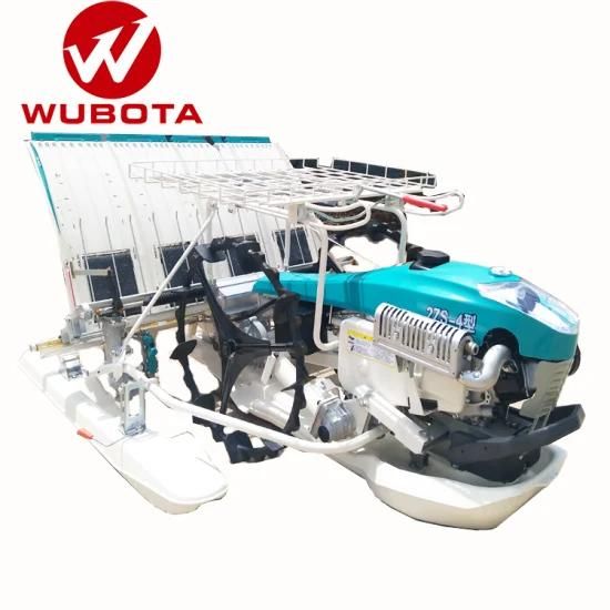 Wubota Machinery Kubota Similar 4 Row Walking Behind Hand Operation Rice Transplanter for ...