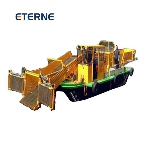 Semi-Automatic Trash Skimmer Boat Suction Sand Pump Dredging Ship Aquatic Weed Harvester