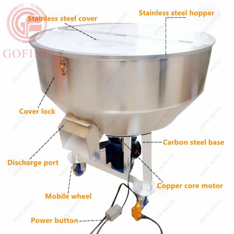 Stainless Steel Grain Pellet Coating Machine Animal Feed Granule Mixer
